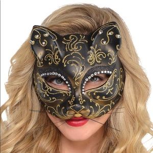 🎃Halloween SPECIAL🎃 Glitter Gold Cat Mask